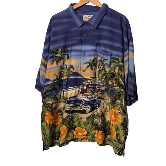 Vintage Authentic Big Dogs button down shirt 3X / dog in car - Picture 3 of 11